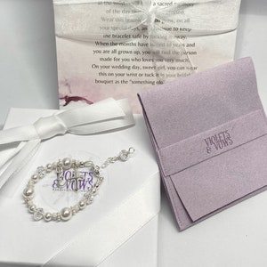 Baptism Gift Girl-Christening Gifts for Girls-Girl Baptism Gift-Baptism Bracelet for Girl-Goddaughter Gift-Baptism to Wedding Bracelet BW009