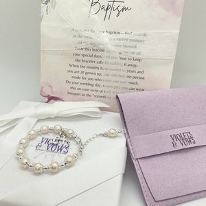 Baby Rosary Bracelet-Baptism to Wedding Bracelet-Goddaughter Gift-Granddaughter Gift-Christening Gift-Baby Dedication Gift-Baby Shower BW012