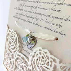 PRÊT À EXPÉDIER Non personnalisable, quelque chose de bleu pour la mariée de maman, cadeau de maman pour la mariée, cadeau pour fille le jour du mariage, argent