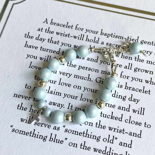 Christening Bracelet Baby Boy Baptism Bracelet Baby to Bride® Etsy