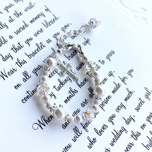 Baptism Bracelet Christening Bracelet Baby Shower Gift Baby Bracelet BBW001 Boy Baptism to Wedding Bracelet Something Blue