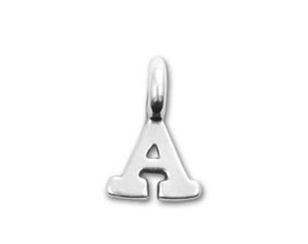 Sterling Silver Uppercase Initial Charm - Add on Letter Charm - Add on Initial Charm