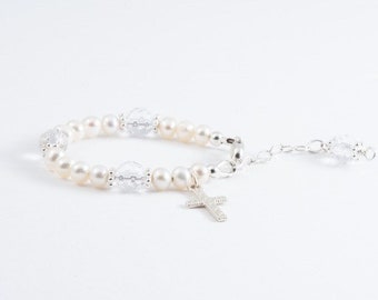 white gold christening bracelet