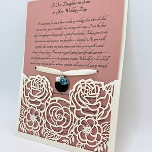 Something Blue for Daughter in Law, Something Blue for Bride, Gift for Daughter in Law on Wedding Day, Wedding Gift, Snow White Envelope image 6