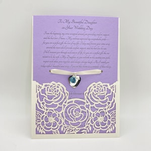 Something Blue for Bride, Bride Keepsake from Mother, Something Blue, Gift for Daughter on Wedding Day, Wedding Gift, BCOWLavender