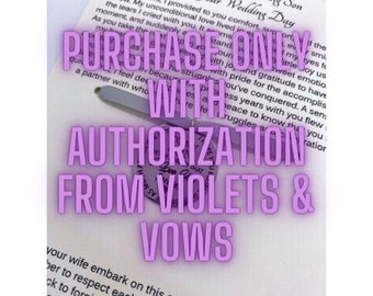 AUTHORIZATION REQUIRED from Violets & Vows-No Physical or Digital Item Will Be Sent-Personalization of Gift for Son