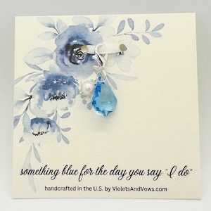 Etwas Blaues für Braut-etwas Altes etwas Blaues Charme für Braut-Aquamarin Blau-Hochzeitskleid Charme-Bouquet Charme-März Geburtsstein