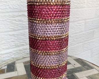 Valentine&#39;s Day Gift for Girlfriend-Rose Gold-Bling Cup-Bling Tumbler-Pink Rhinestone Tumbler-Engagement Gift-Bridesmaids Gifts