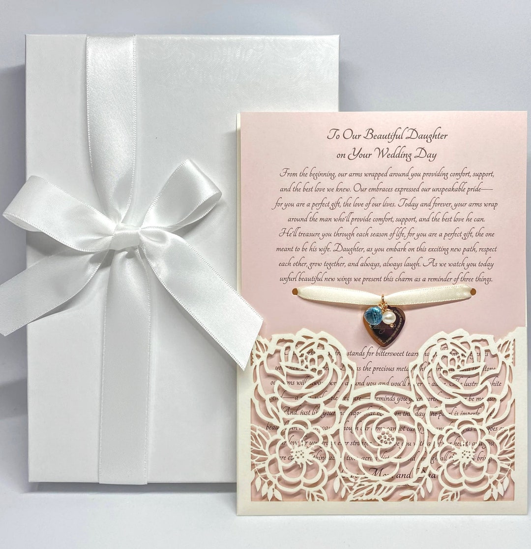 Wedding Gift From Parents, Something Blue for Bride From Mom and Dad