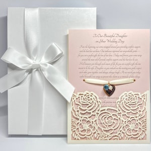 Regalo de bodas de los padres, algo azul para la novia de parte de mamá y papá, regalo de novia de parte de mamá y papá, regalo de bodas para hija PARENTSBC-RG