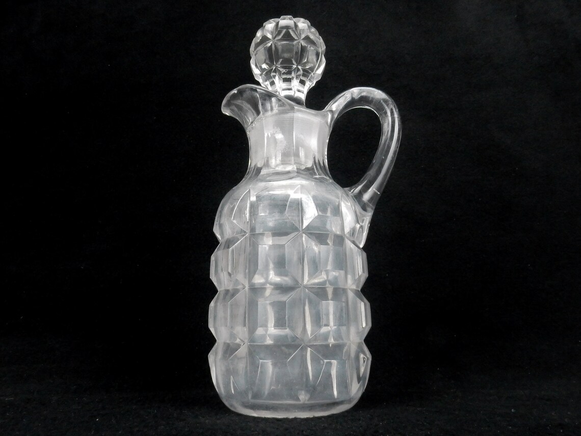 Antique Cruet Glass Block Pattern by Duncan & Miller Circa Etsy
