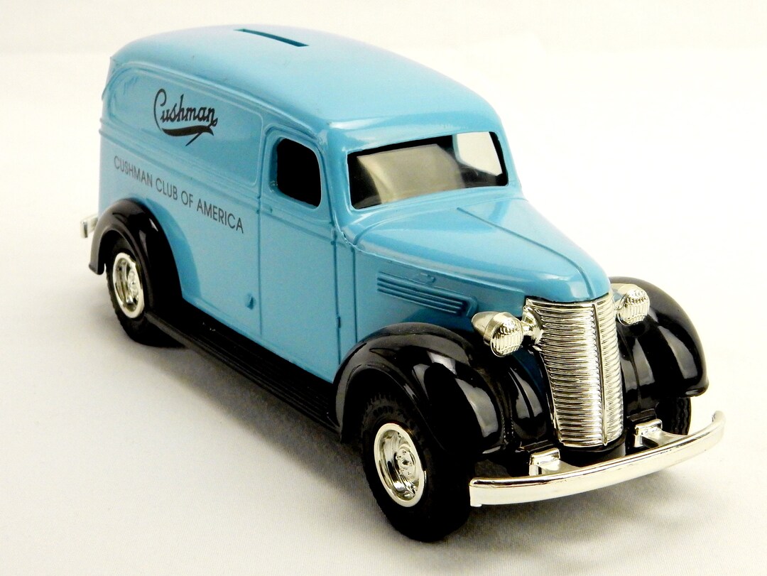 1938 Chevy ERTL Die Cast Truck Bank Blue Cushman Club Etsy
