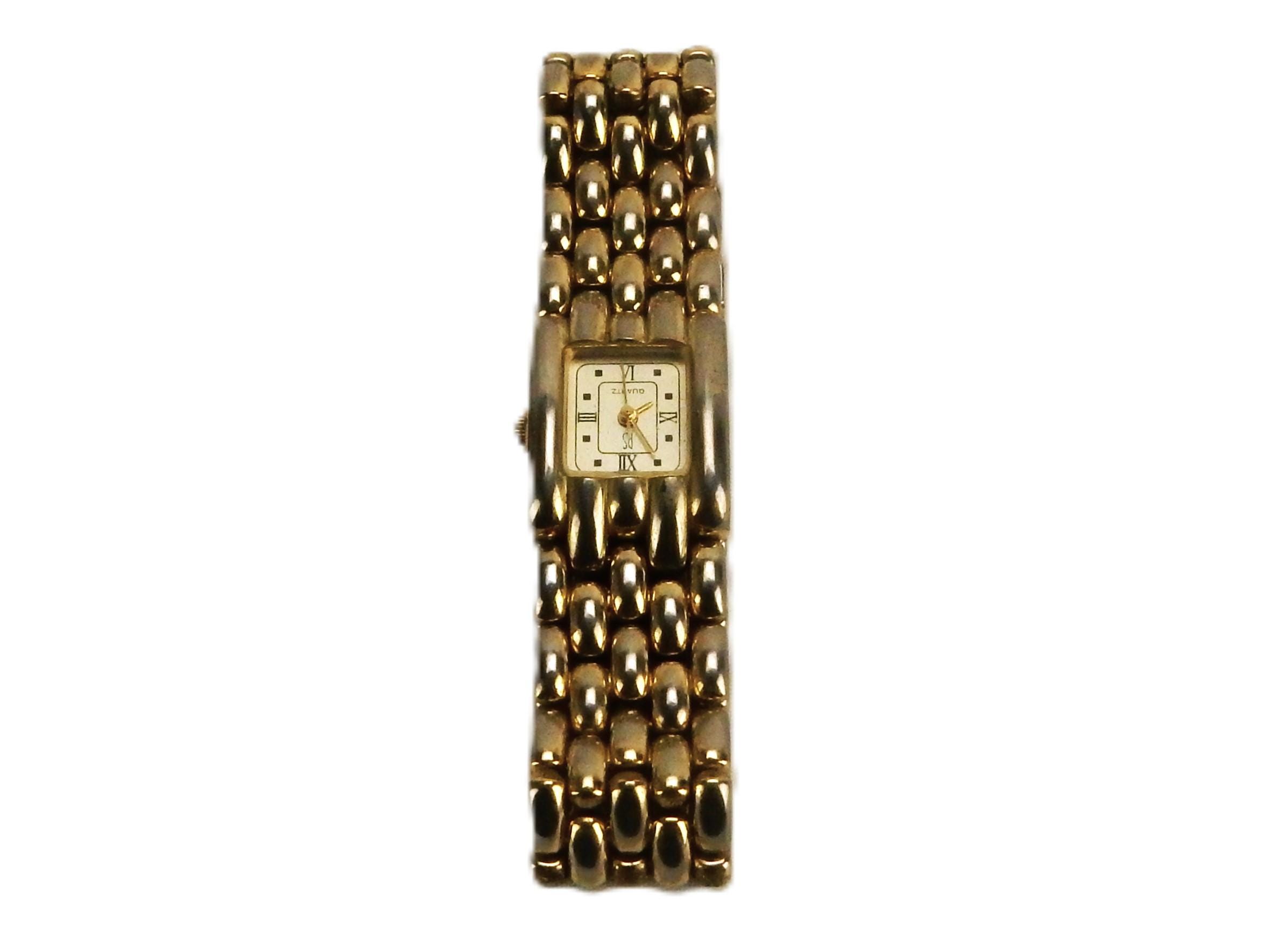 Paul Sebastian Ladies Watch, Gold Tone, Adjustable Link Band 