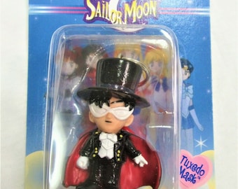 Vintage Sailor Moon Collectible Clip-On Figure- Tuxedo Mask