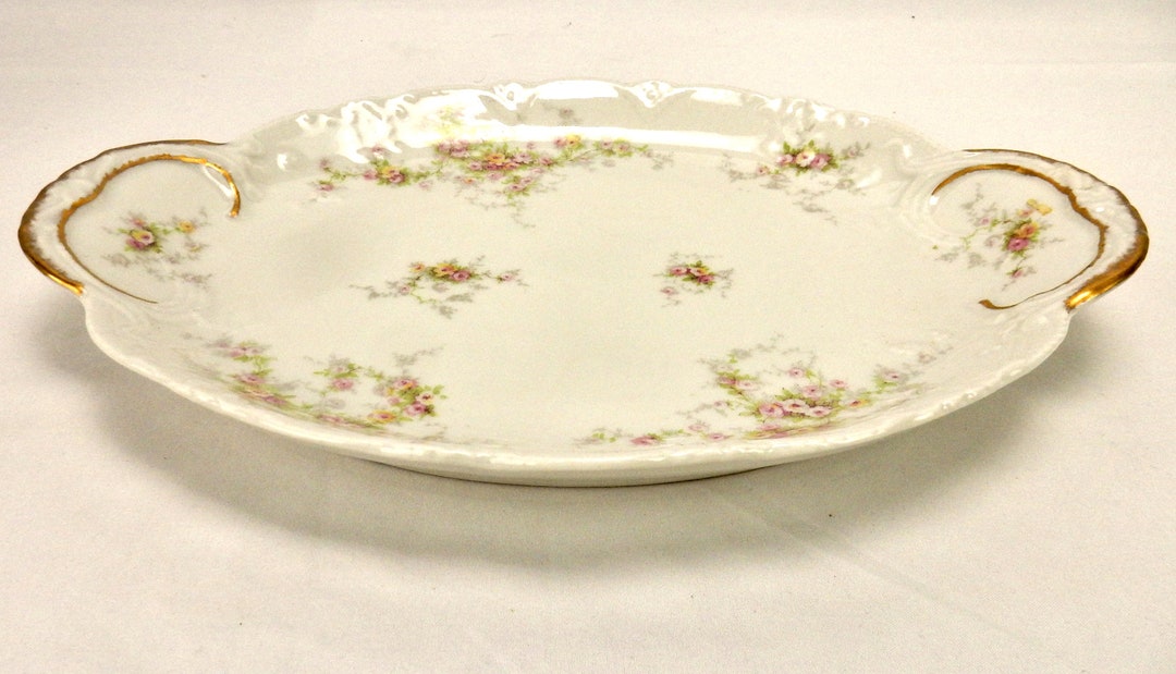 14 X 10 Porcelain Meat Platter Floral Theodore Etsy