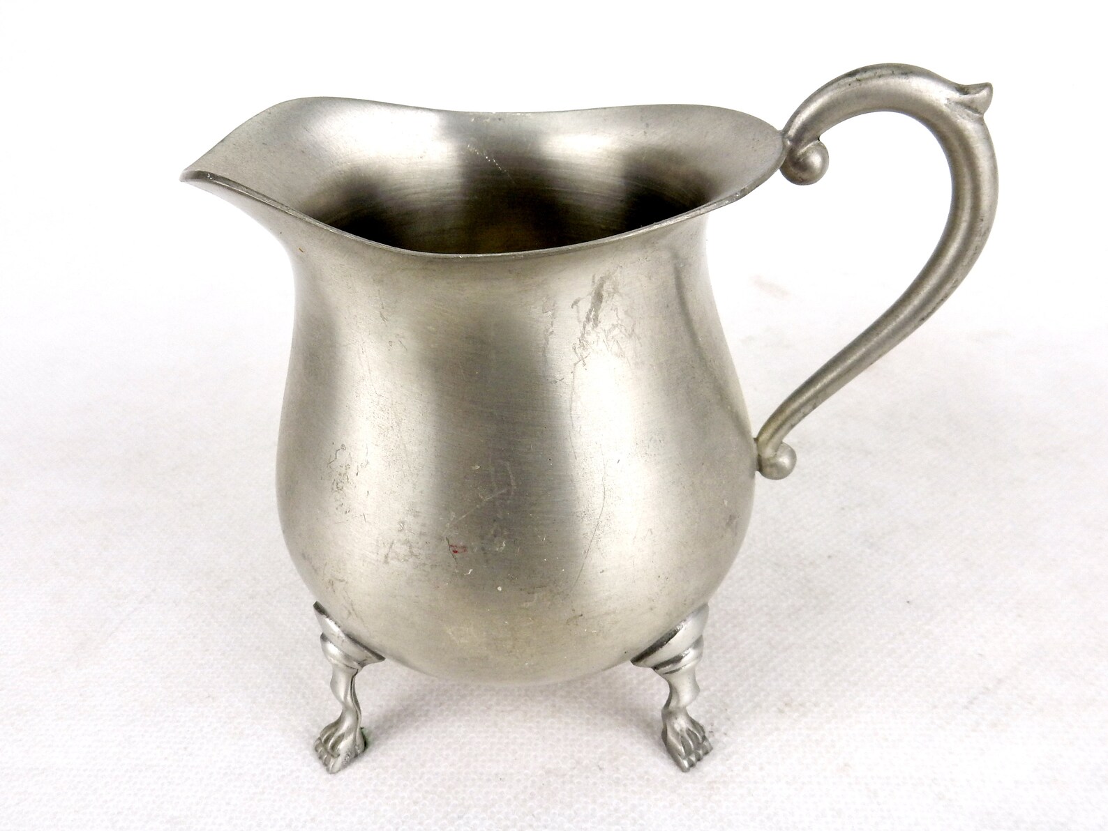 Pewter Creamer & Sugar Bowl Set Claw Footed Vintage Preisner Etsy