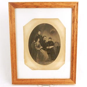 Abraham Lincoln Family Portrait, Steel Engraved w/Original Mat, A. B. Walter