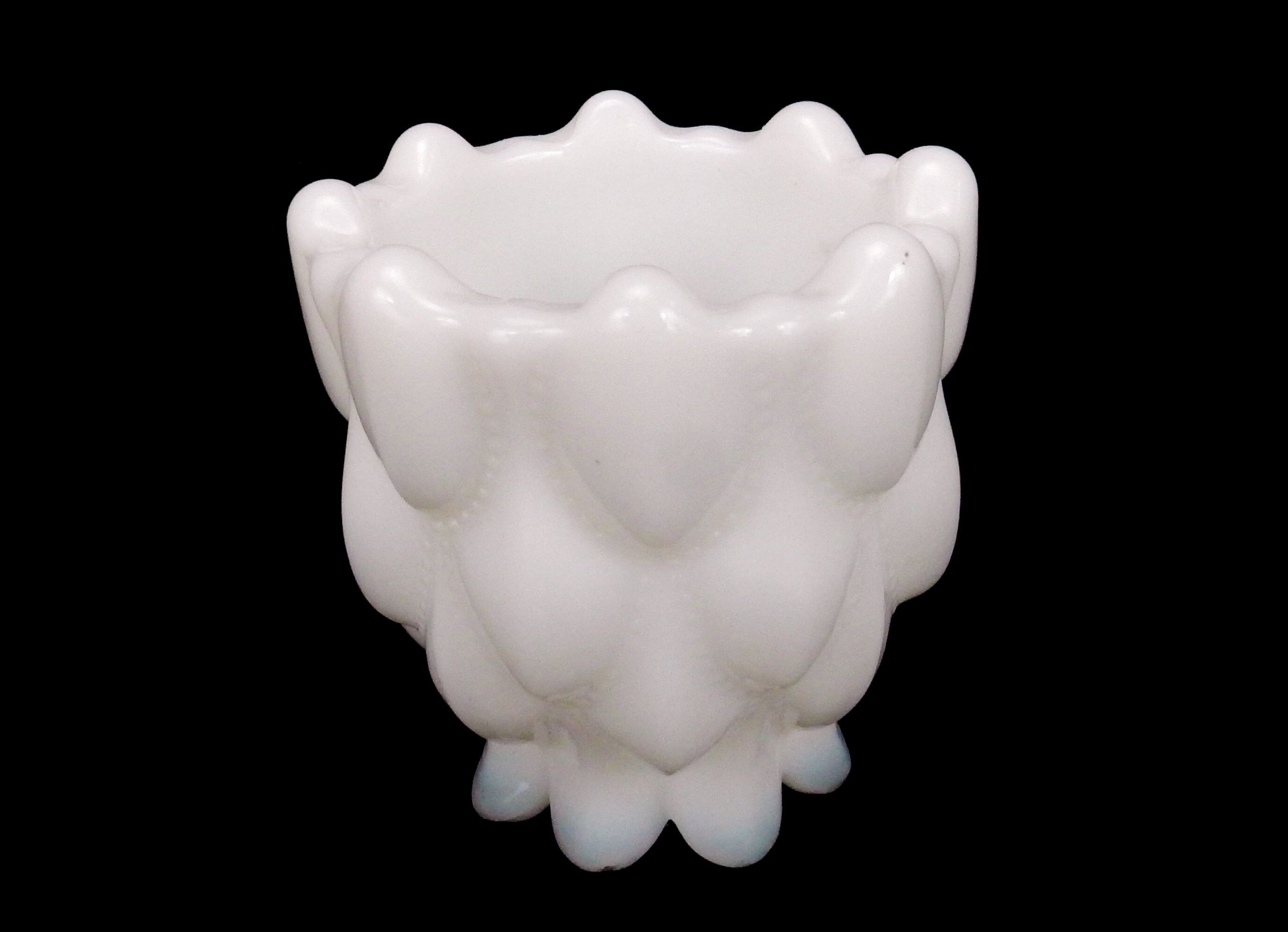 Frisco Milk Glass White Oval Bead Toothpick Holder Fostoria Etsy