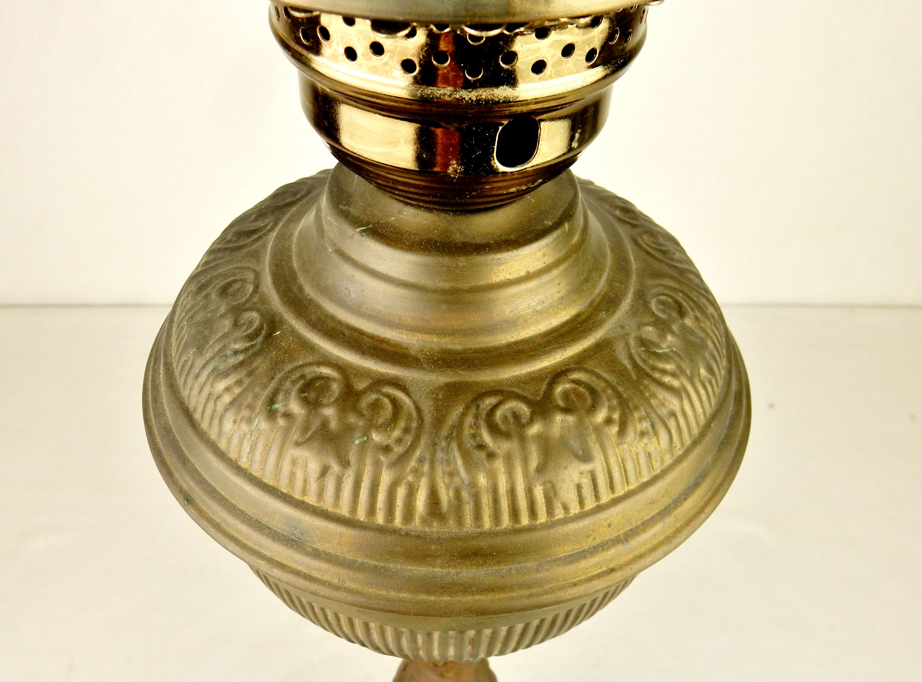 Art Nouveau Vintage Statue Lamp No Chimney Woman Holding Etsy