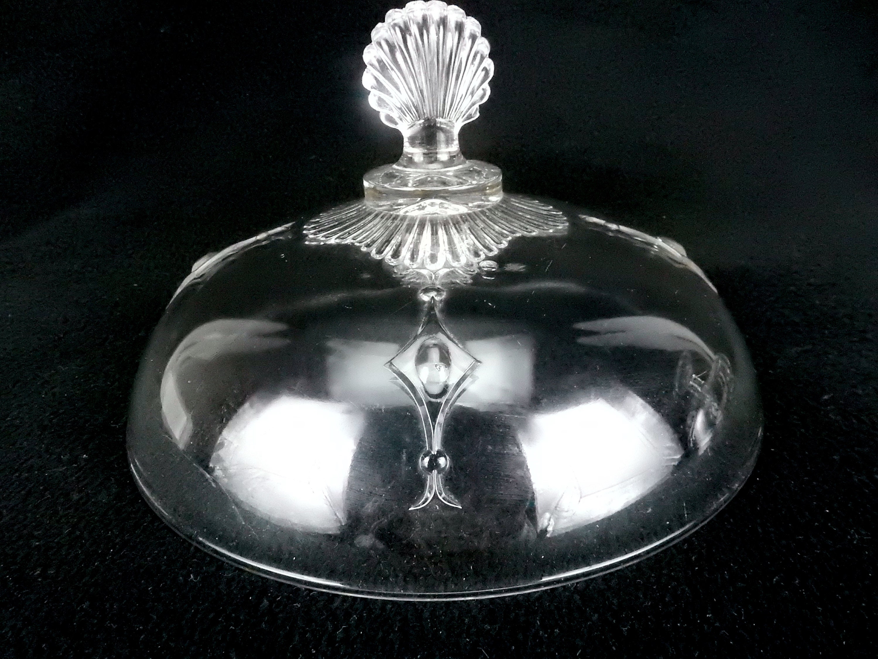Collectible Glass Collectibles Clear Glass Antique Pedestal Bowl With ...