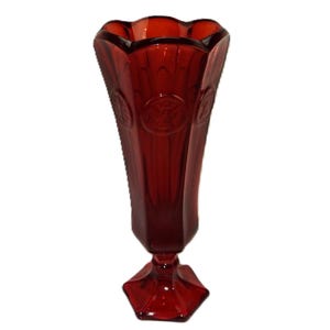 Ruby Red Coin Glass 8