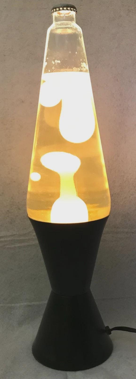 ◽️LAVA lite◽️アンティーク家電　アメリカ雑貨　イエローリキッド Vintage Lava Lite Lamp, Yellow Lava, Black Base, Tested Working - Etsy