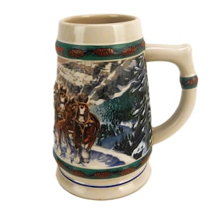 Special Delivery, 1993 Budweiser Holiday Stein, Ceramarte, Made in Brazil