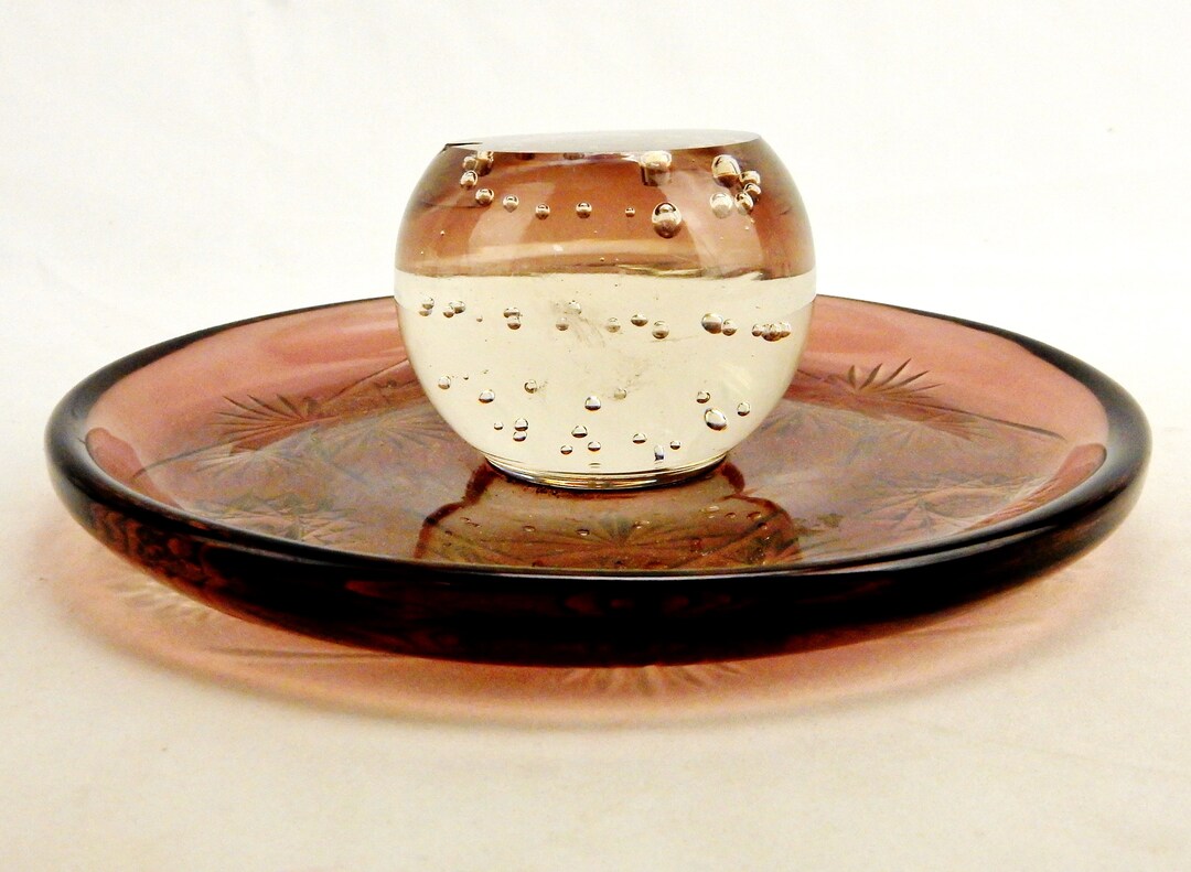 Erickson Studios Pipe Ashtray Art Glass Bullicante Ball Etsy