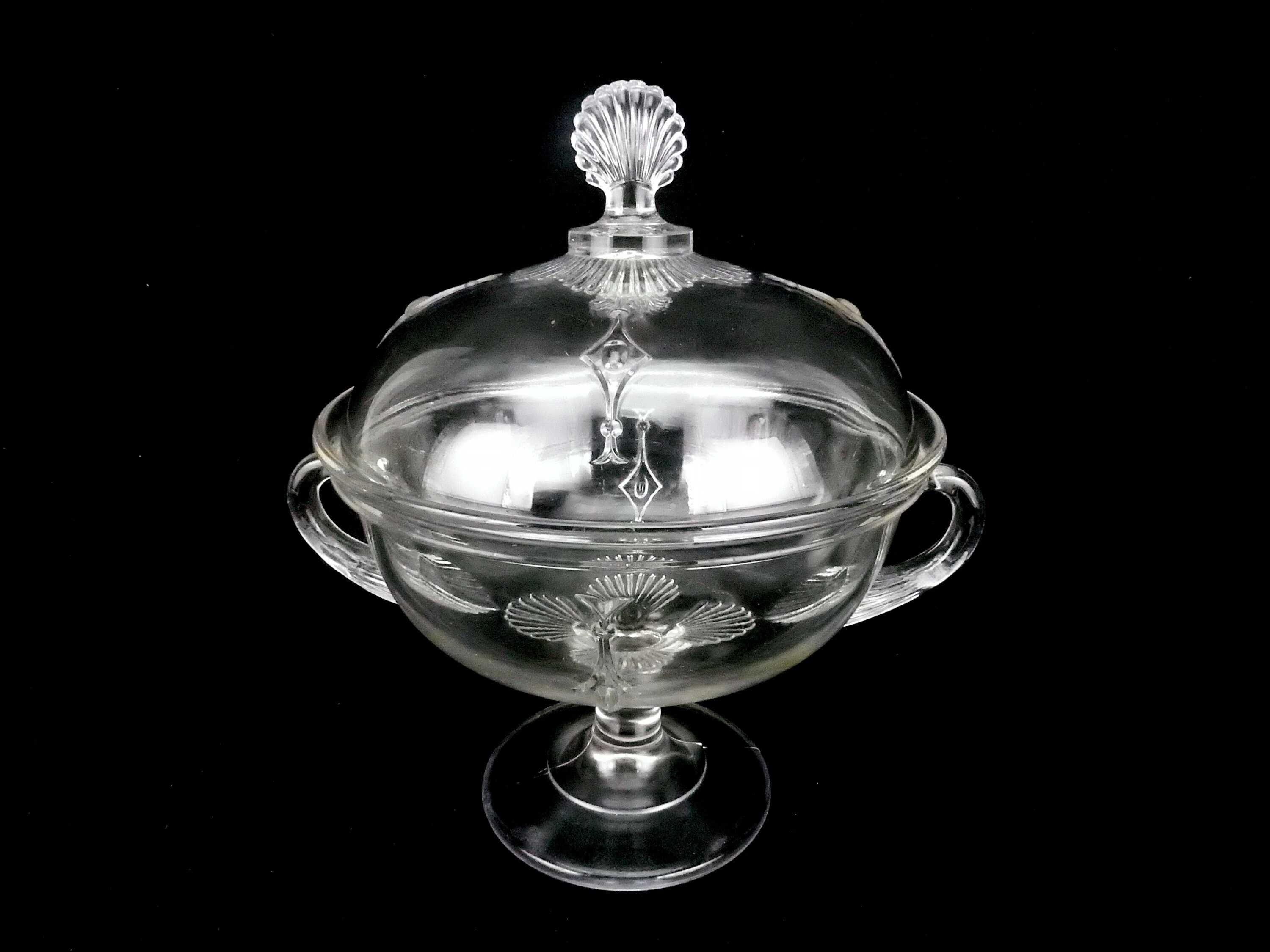 Collectible Glass Collectibles Clear Glass Antique Pedestal Bowl With