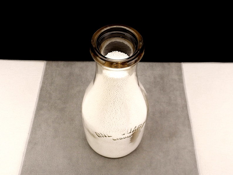 Vintage Glass Quart Milk Bottle Round Unbranded Etsy