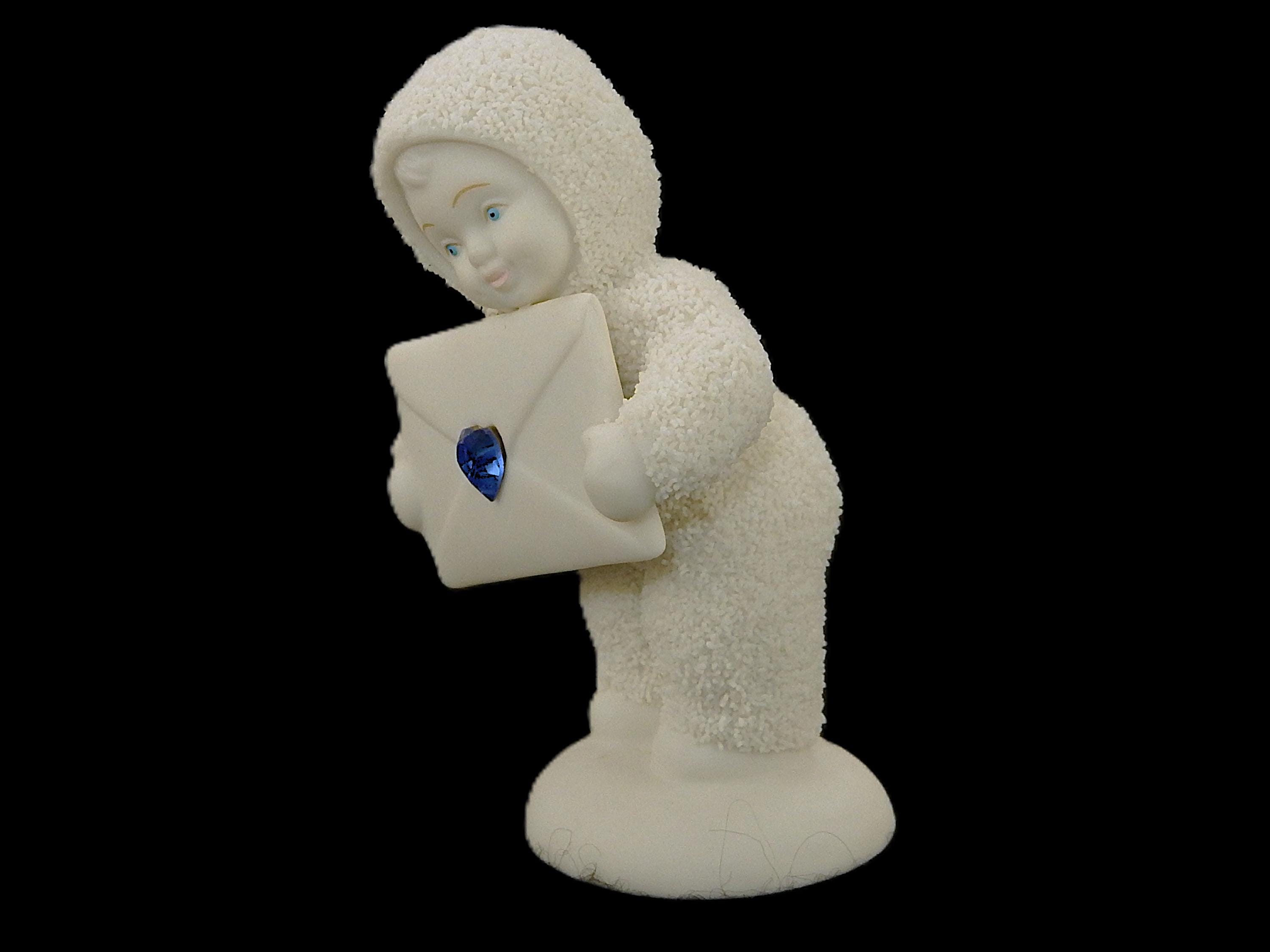 ホワイト スノーベイビーズ フィギュア、特別配達、ブルー バース