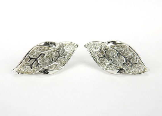 Vintage Costume Jewelry, Silver Tone, Coro, Leaf … - image 1