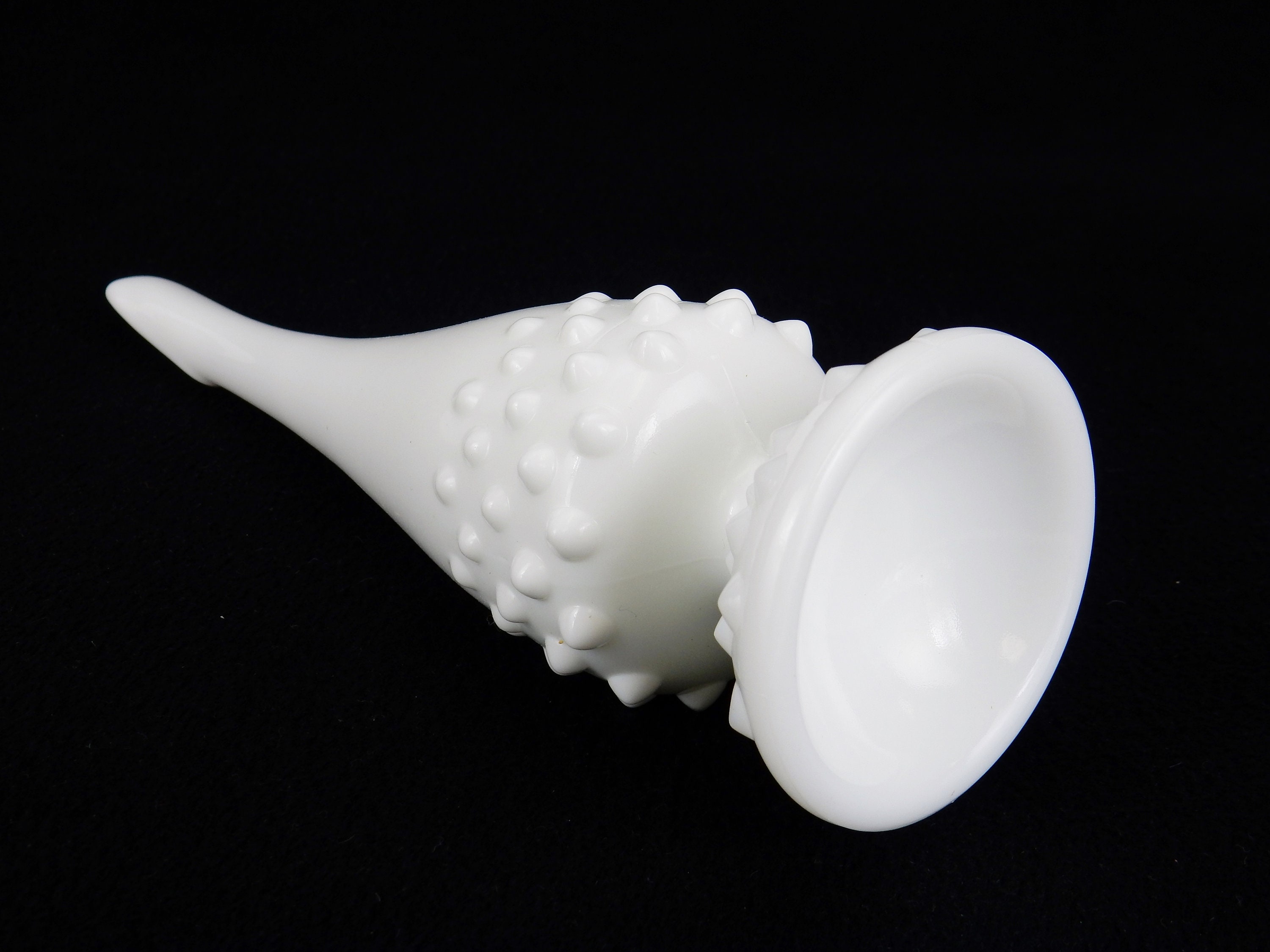 White Milk Glass Single Bud Vase Fenton Stretched Neck Etsy