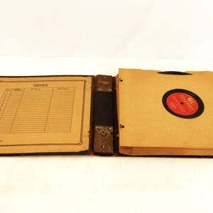 78 RPM Album Storage Book w/12 Records, Binder Style, Vintage/Antique, #R78-B