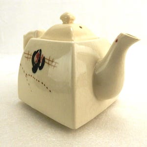 Vintage/antique Japanese Ceramic Teapot, Rectangle, Oriental Floral ...