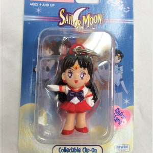 Vintage Sailor Moon Collectible Clip-On Figure-  Sailor Mars