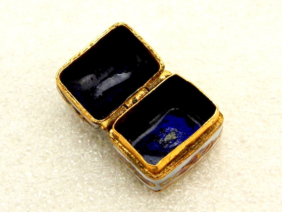 Rectangular Miniature Cloisonne Snuff/Pill Box, W… - image 6