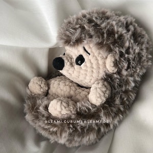 PDF German Hedgehog Fluffy Crochet Pattern image 6