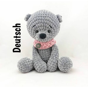PDF German Crochet Pattern, Teddy, Teddy Bear, Bear, Amigurumi, Micha the Polar Bear