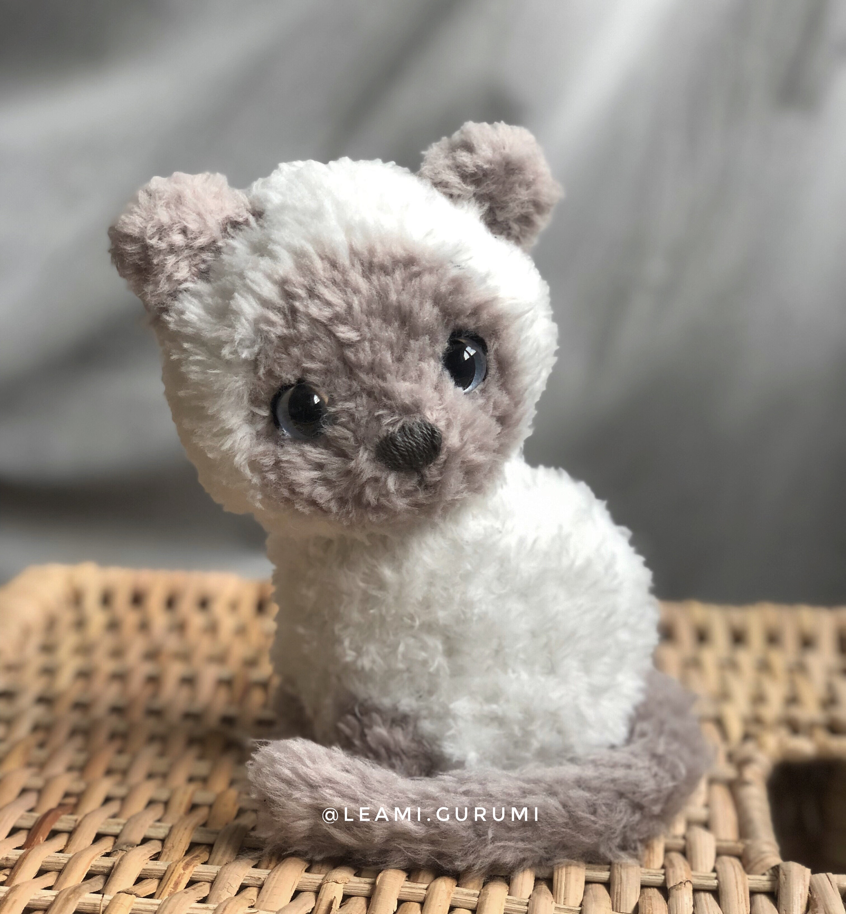 PDF German Crochet Pattern Cat Milka Sitting Doorstop by