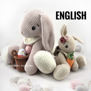 PDF Crochet Pattern Bunny Lou Big by leami Amigurumi (language on the picture)