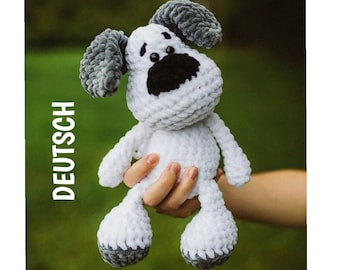 PDF Crochet Pattern GERMAN Dog Elvis