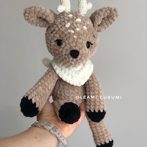 PDF German crochet pattern Deer Rita - several versions - Amigurumi by leami