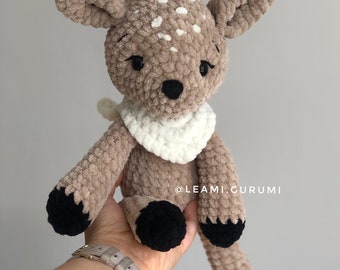 PDF German crochet pattern Deer Rita - several versions - Amigurumi by leami