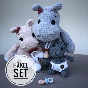 Kit all'uncinetto per Hippo Hena - senza istruzioni (si prega di leggere la descrizione dell'articolo)