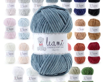 32,00 EUR/kg LEAMI Chenille Soft UNI, 100 g/120 m (certifié)
