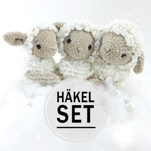 Crochet set Sheep Curly, DIY package - without instructions! Please read the item description