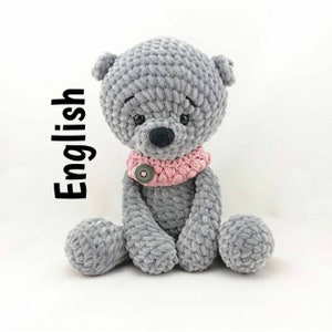 PDF Crochet Pattern ENGLISCH Micha Polar Bear image 1