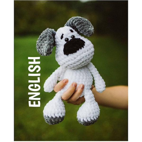 PDF Crochet Pattern ENGLISH Evis the Dog Amigurumi haekelnundkuscheln
