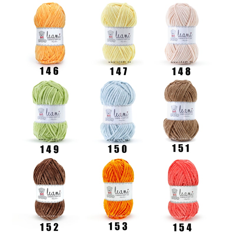 32,00 EUR/kg LEAMI Chenille Soft UNI, 100g/120m certified Bild 7